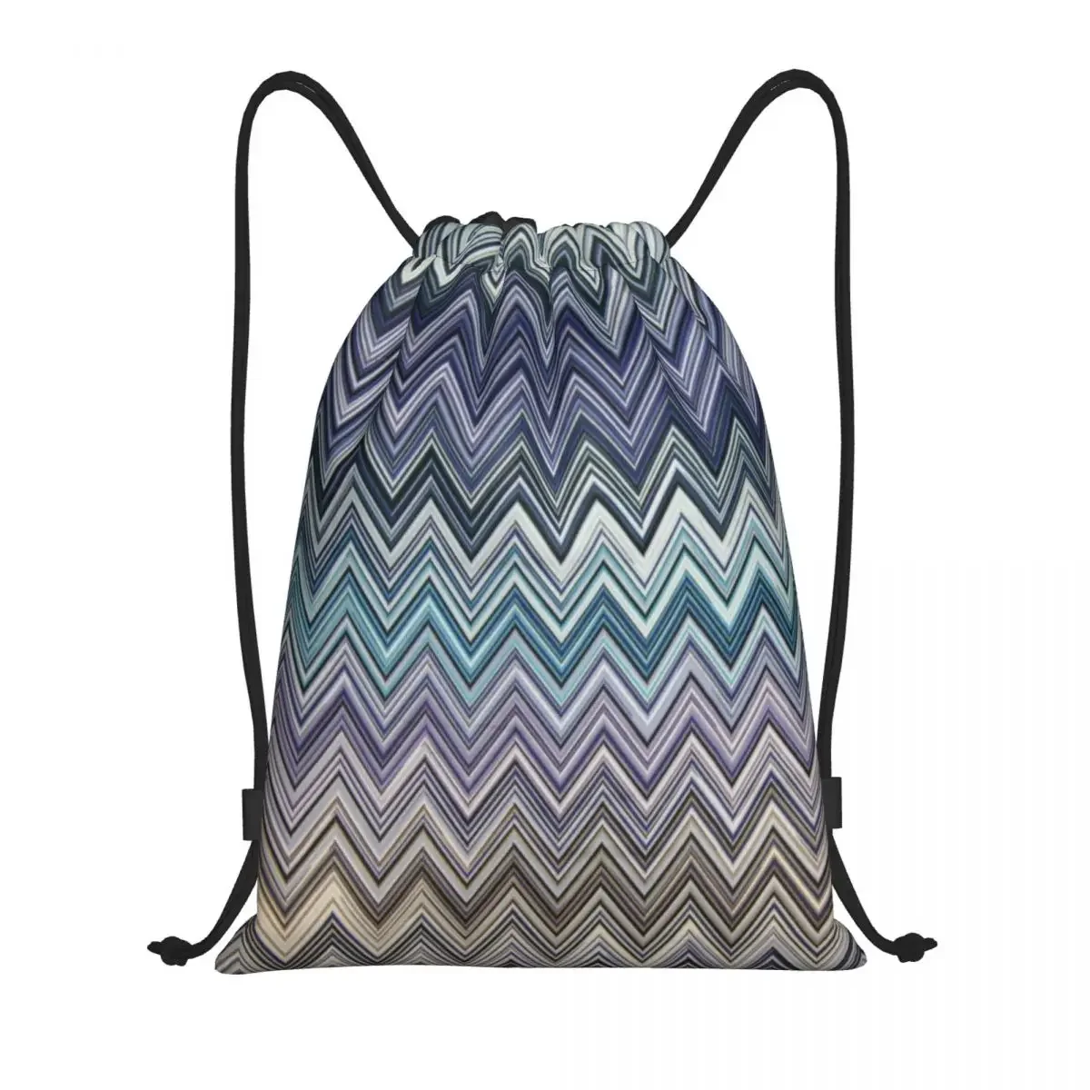 Custom Home Zig Zag Bohemian Drawstring Sacos, Mochilas de Yoga, Boho Pastel Sports Gym Sackpack, homens e mulheres