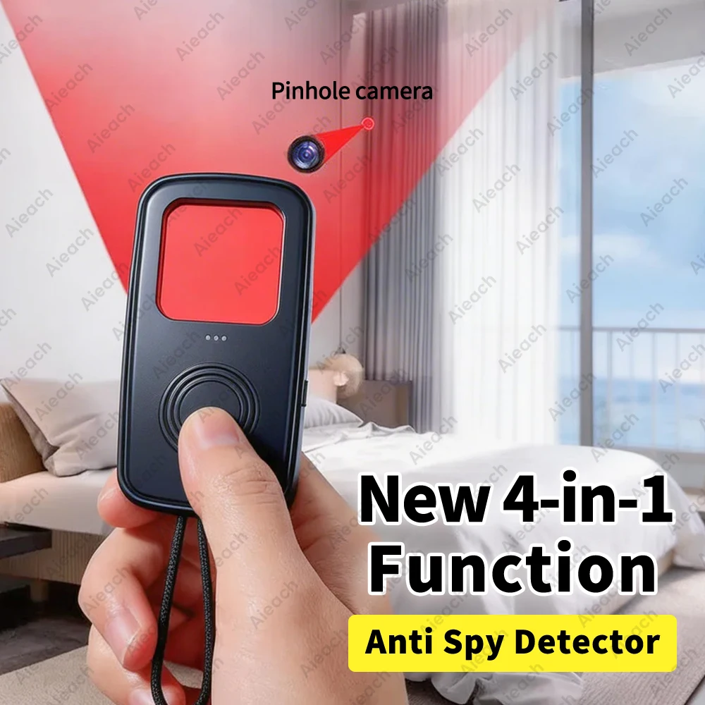 

Детектор скрытых камер 2026 (обновленная версия), антишпионский сканер для поиска скрытых устройств, детектор скрытых камер-ручек для путешествий и отелей