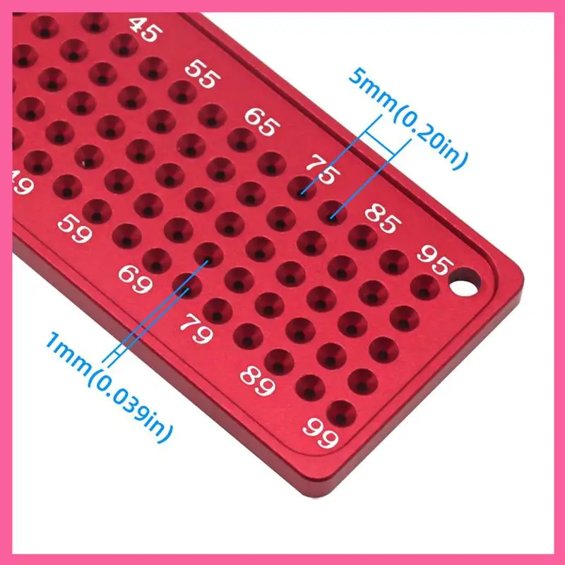 Woodworking Scribe 100Mm T-Type Ruler Hole Scribing Ruler Aluminum Alloy Line Drawing Marking Gauge DIY Measuring Tools Reusable