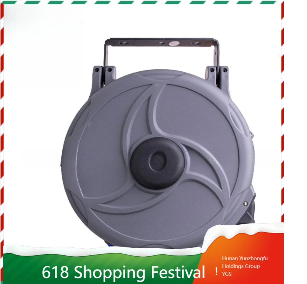 Heavy Duty Auto Rewind Air Hose Reel Reinforced PU Braided Tube Air Drum For Auto Tire Inflation Work