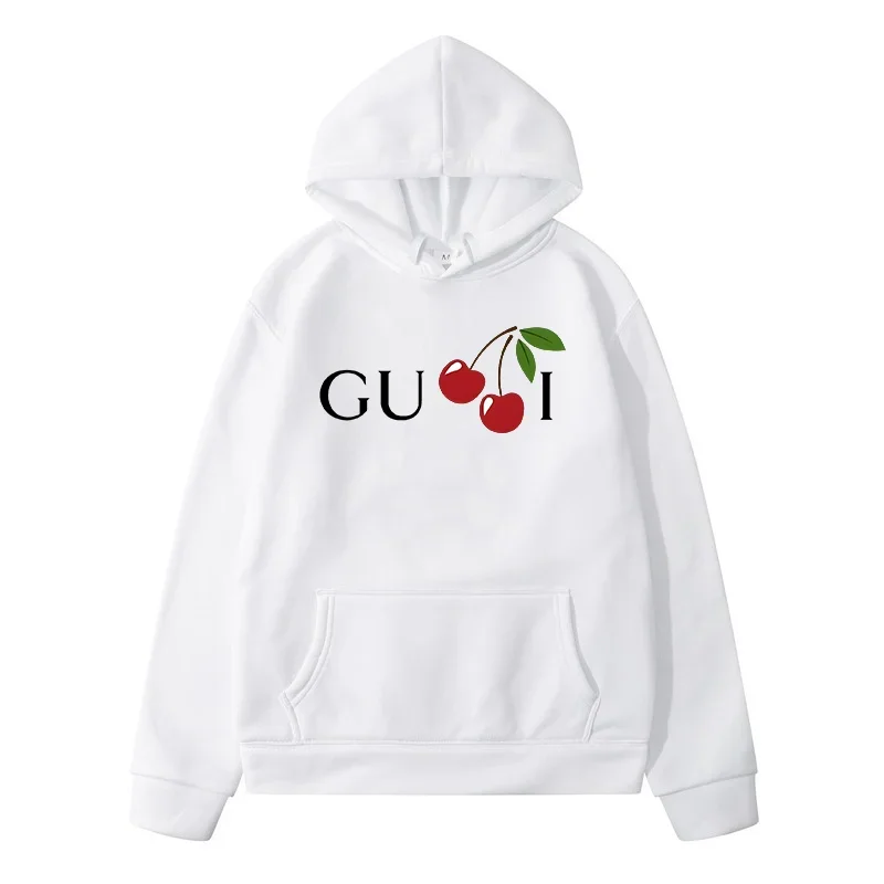 Oversized Y2k Hoodies Men Streetwear Women's Sweatshirt Unisex Pullovers Printed Cherry Hoddies Long Sleeves Male