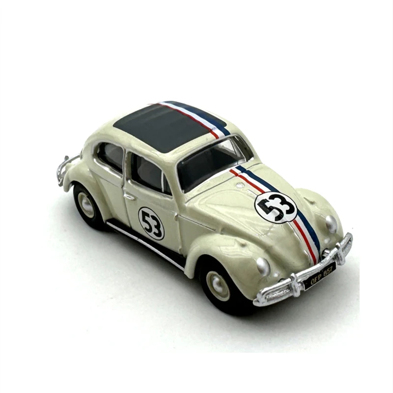 1:76 Scale Diecast Alloy Volkswagen Beetle Number 53 Toys Cars Model Classics Adult Souvenir Collectibles Gifts Static Display