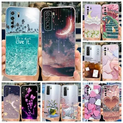For Huawei Nova 7 SE Case CDY-NX9B Clear Cover Fashion Pattern Soft Silicone Funda For Huawei P40 lite 5G Honor 30S Russia Cases
