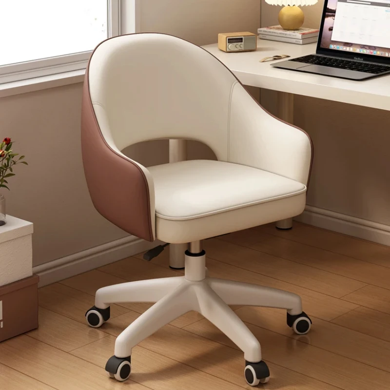 Compact Computer Chair Rotating Lift Writing Chair Small Spaces Comfortable Office or Learning Chair Adjustable Desk