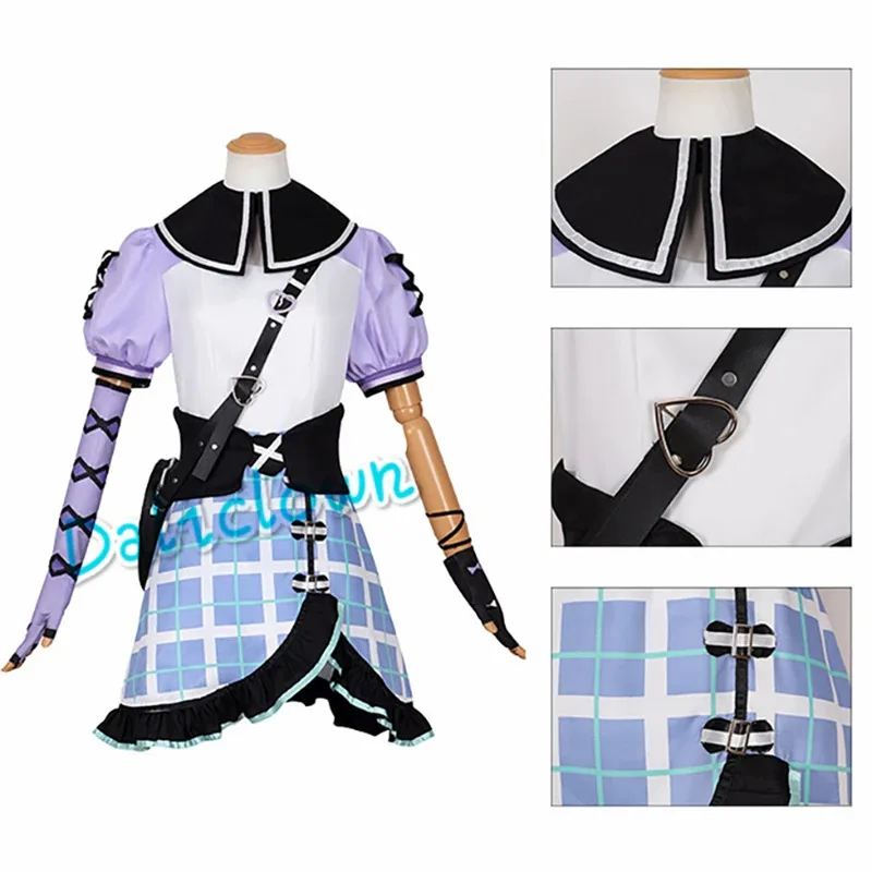 Az15Anime PJSK Project Sekai الملونة المرحلة الفذ 25ji Nightcord At 25 Akiyama Mizuki Mafuyu Asahina تأثيري فستان مُصمم حسب الطلب شعر مستعار