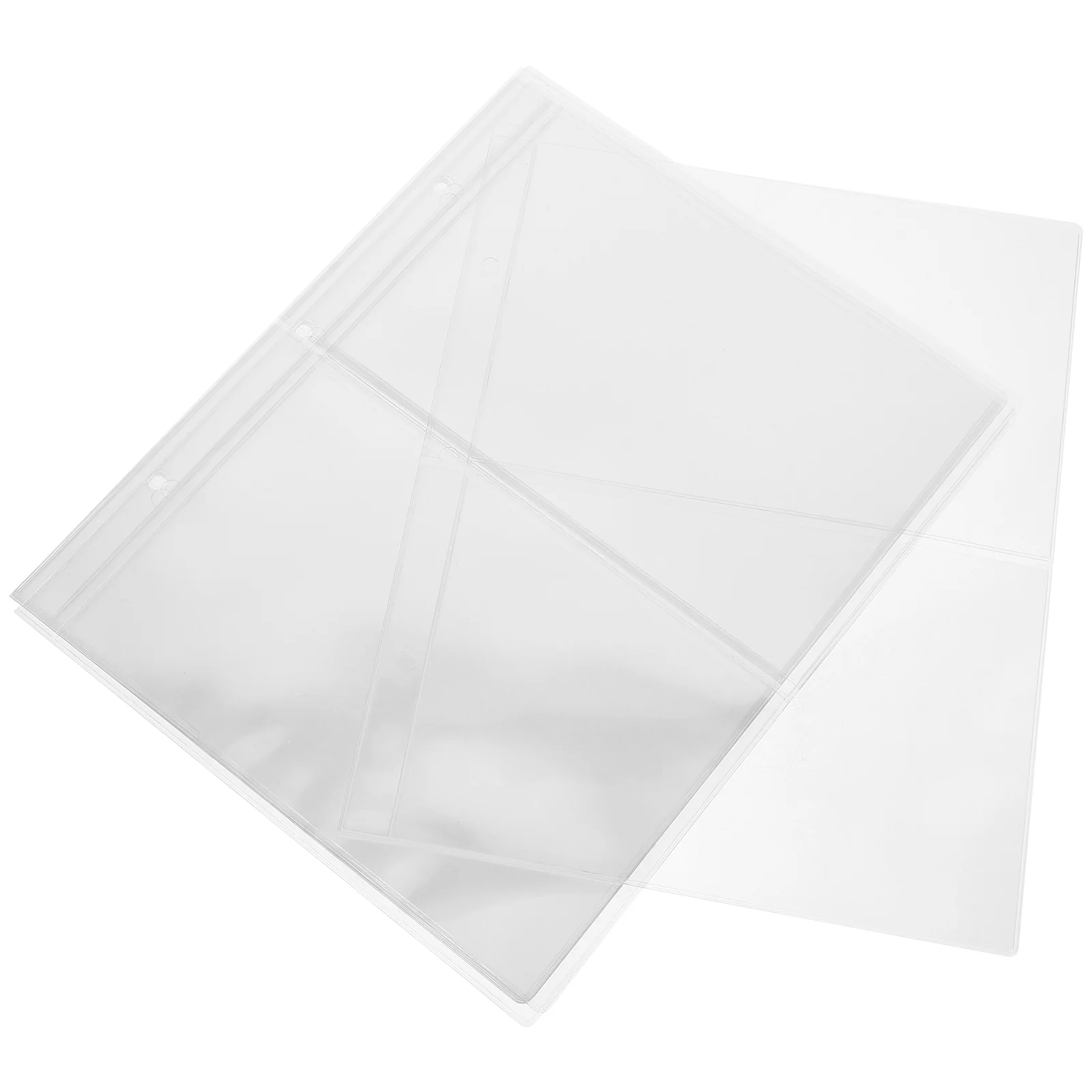 

10 Sheets Binder Currency Sleeves Collectors 3-Pocket Clear Plastic Currency Pages Three Ring Binder Refill Currency Binder