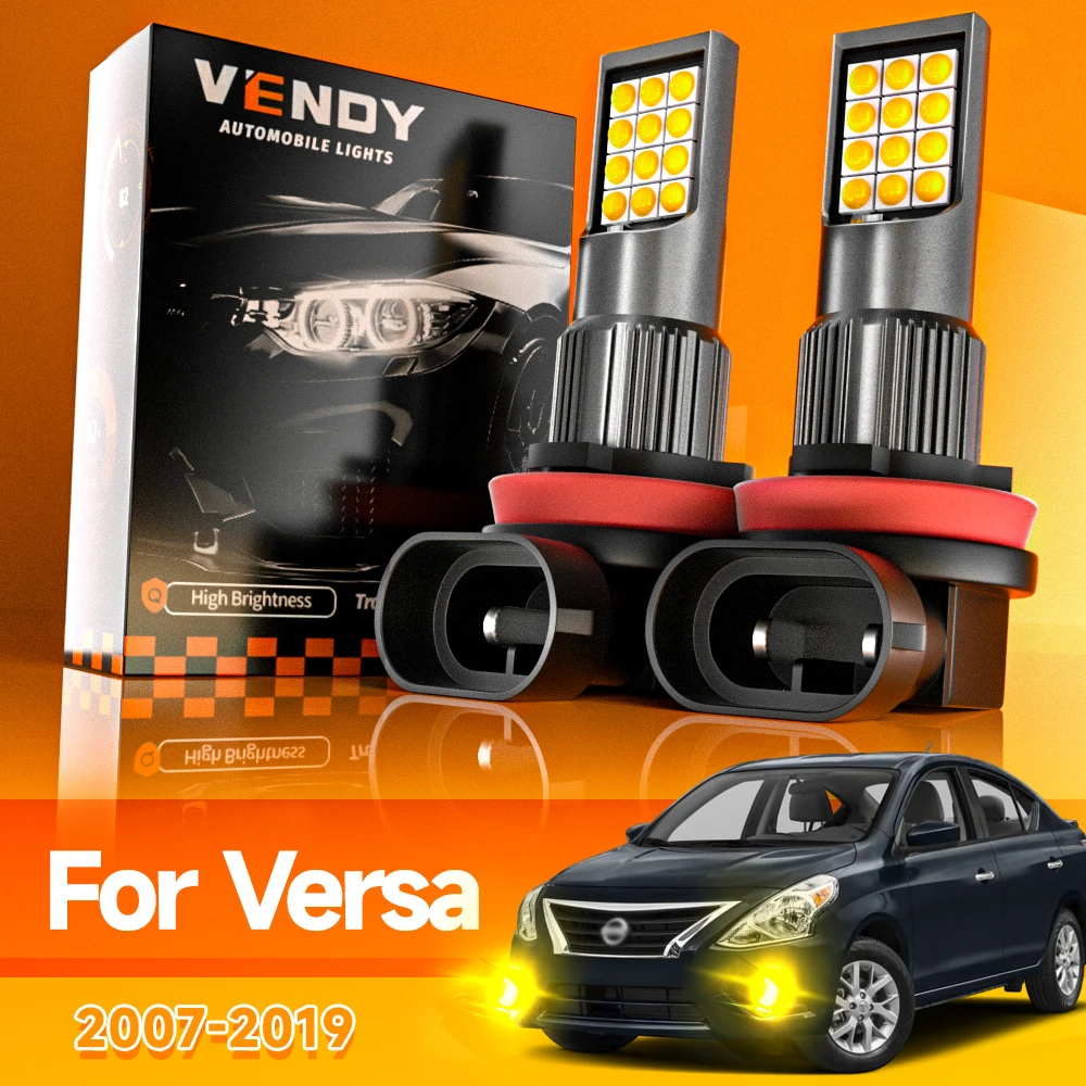 2pcs For Nissan Versa 2007-2019 LED Fog Light 2008 2009 2010 2011 2012 2013 2014 2015 2016 2017 2018 Canbus Accessories