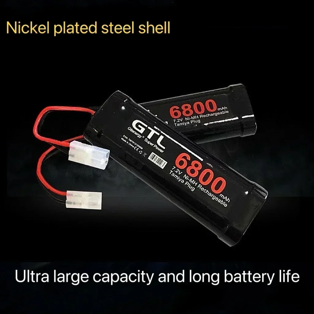 

100% New 7.2V Battery 6800mAh NiMH Batteries Pack For RC Car Truck Buggy Boat Tank Ni-Mh Baterias gray supper power