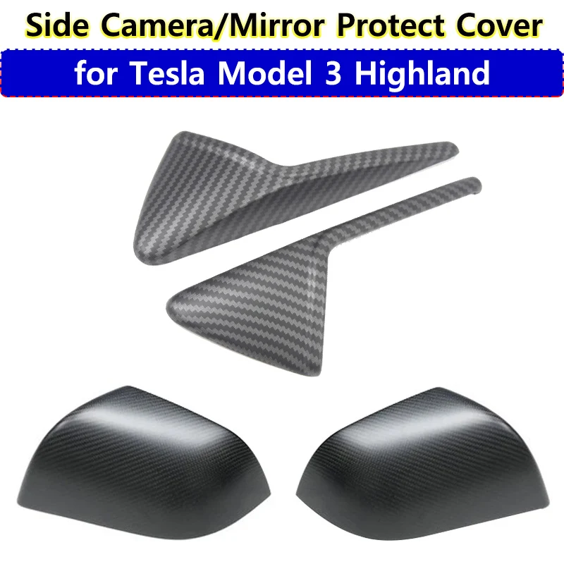 

Model3 Rear View Mirror Cover for Tesla New Model 3 Highland 2024 Side Camera Protector Cover Turn Signal Light Trim Sticker