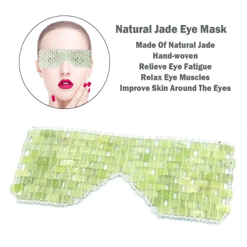 

DropShipping And Wholesale High Quality 100% Natural Jade Eye Mask Eye & Face Beauty Jade Eye Mask Skin Care Tools