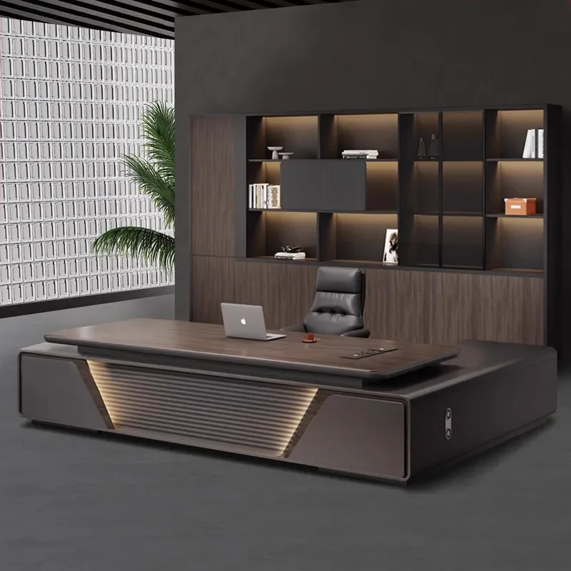 for  President Chairperson Senior Head Manager Office Desk and Office Chair Combination