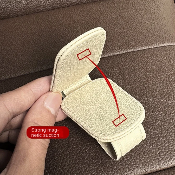 

Высококачественный кожаный автомобильный держатель для солнцезащитных очков, универсальная портативная вешалка для очков, зажим для билетов, автомобиль