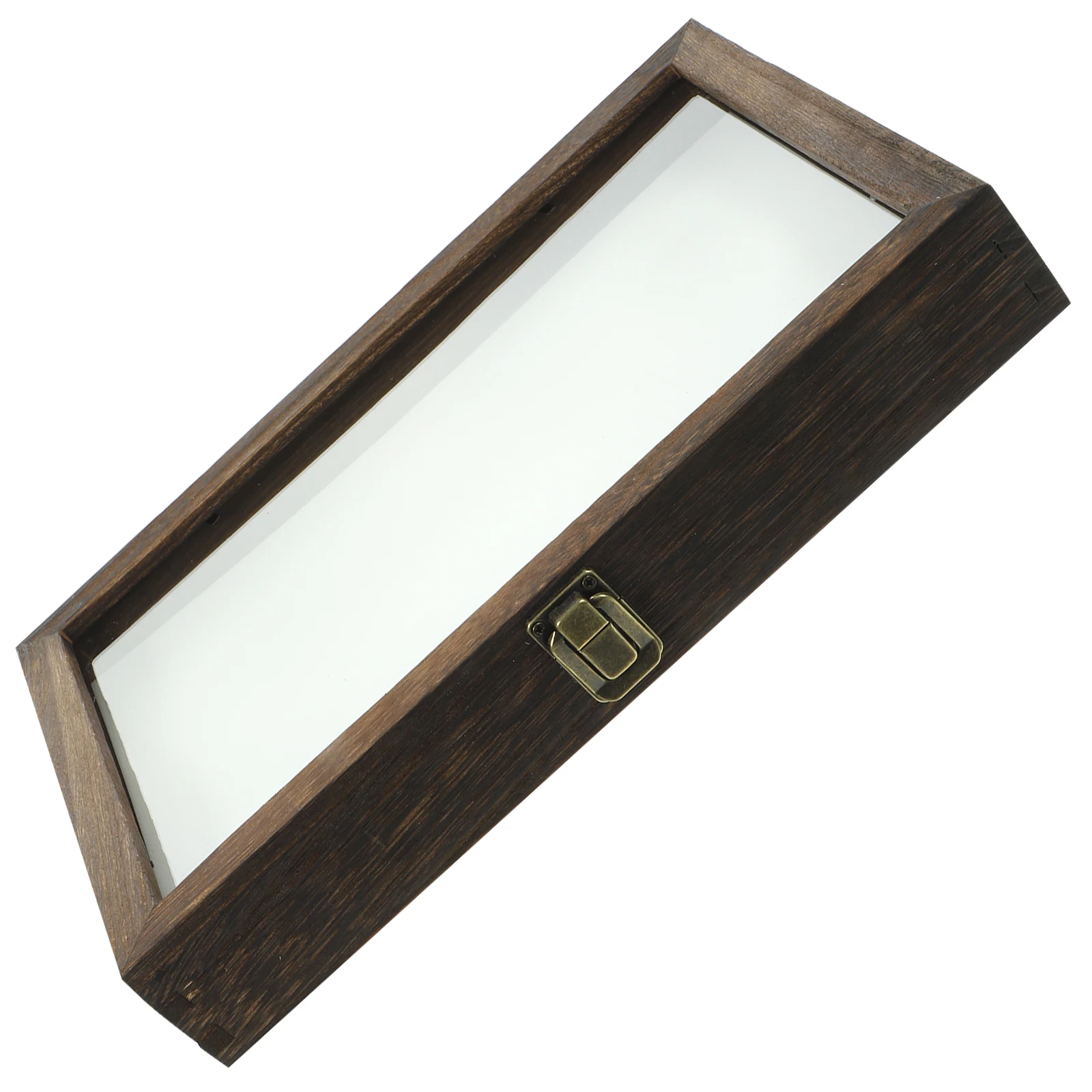 

1 set 1 Set Specimen Display Box Transparent Lid For Insect Plant Storage Vintage Wooden Showcase Frame Specimen Case Shadow Box