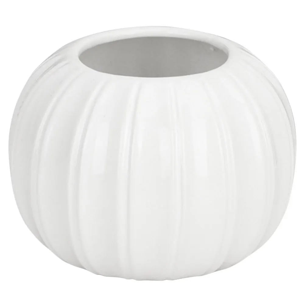 

Ceramic Flower Vase Pumpkin Planter Modern Smooth Touch Unique Artistic Indoor Scene Layout Decoration