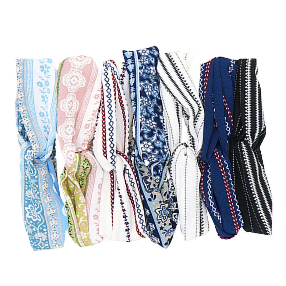 

6pcs Women Headbands Cross Design Elastic Hair Accessories for Face Washing Styling Daily Wear Parties Ceremonies One Size Fits