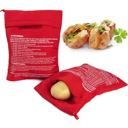 Microwave Potato Bag Reusable Express Microwave Potato Cooker Bag Baked Potato Cooker Perfect Potatoes 4 Minutes Red Baked Pouch