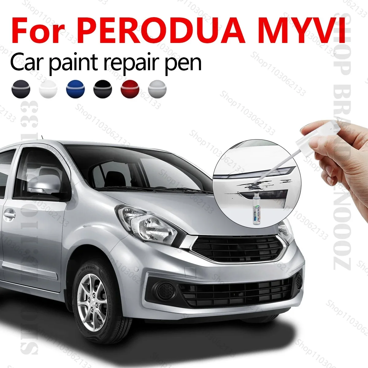 

Ручка для ремонта автомобильной краски, аксессуары для ремонта царапин, зеленый G40 G60, золото 583, красный R63, черный 209, фиолетовый P11 для PERODUA MYVI