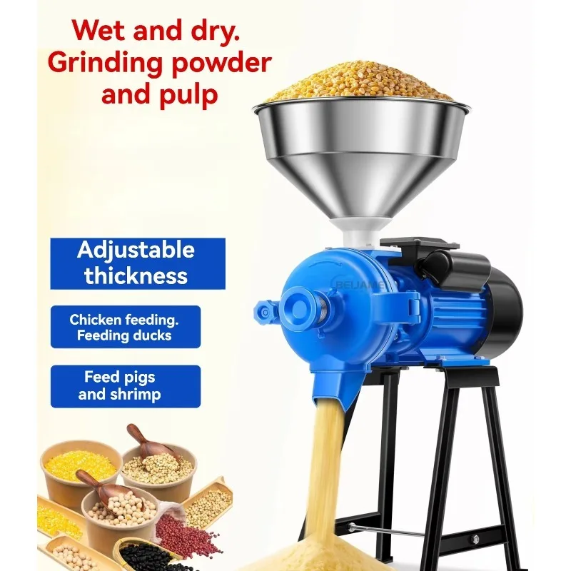 

3000W Copper Motor Commercial Grain Grinder 220V Small Corn Mill for Dry Food/Cereal Crushing