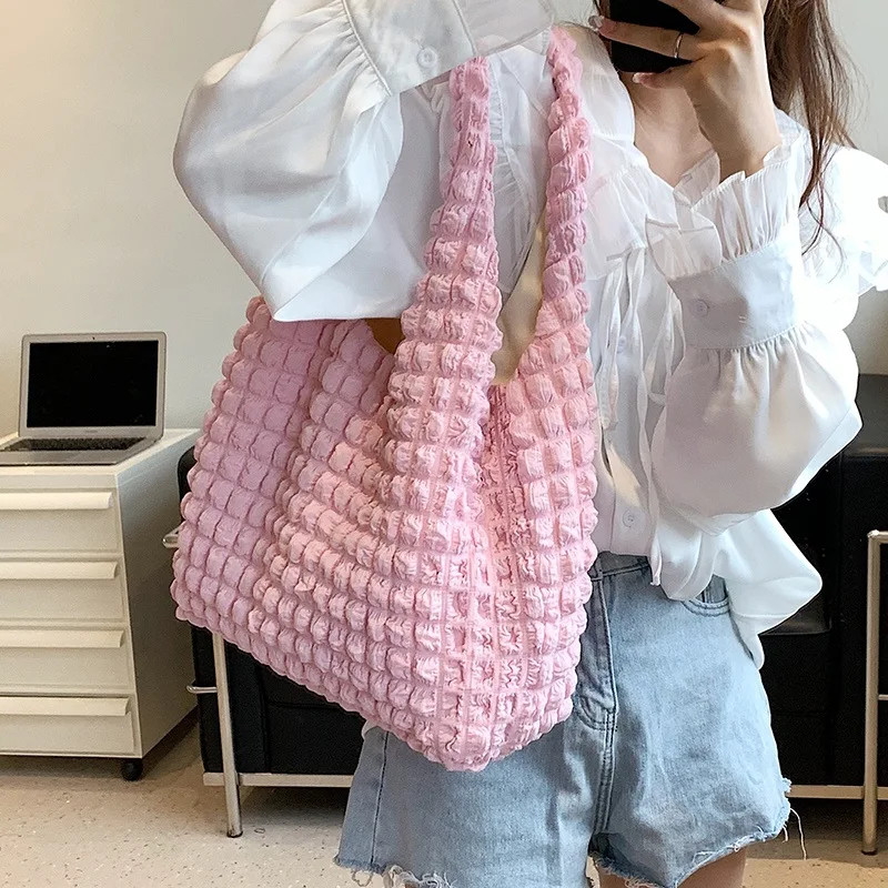 Damenmode geste ppte Umhängetasche Raum Baumwolle große Kapazität Handtasche und Geldbörse für weibliche Reise Einkaufstasche Hobos Taschen – Detail 22