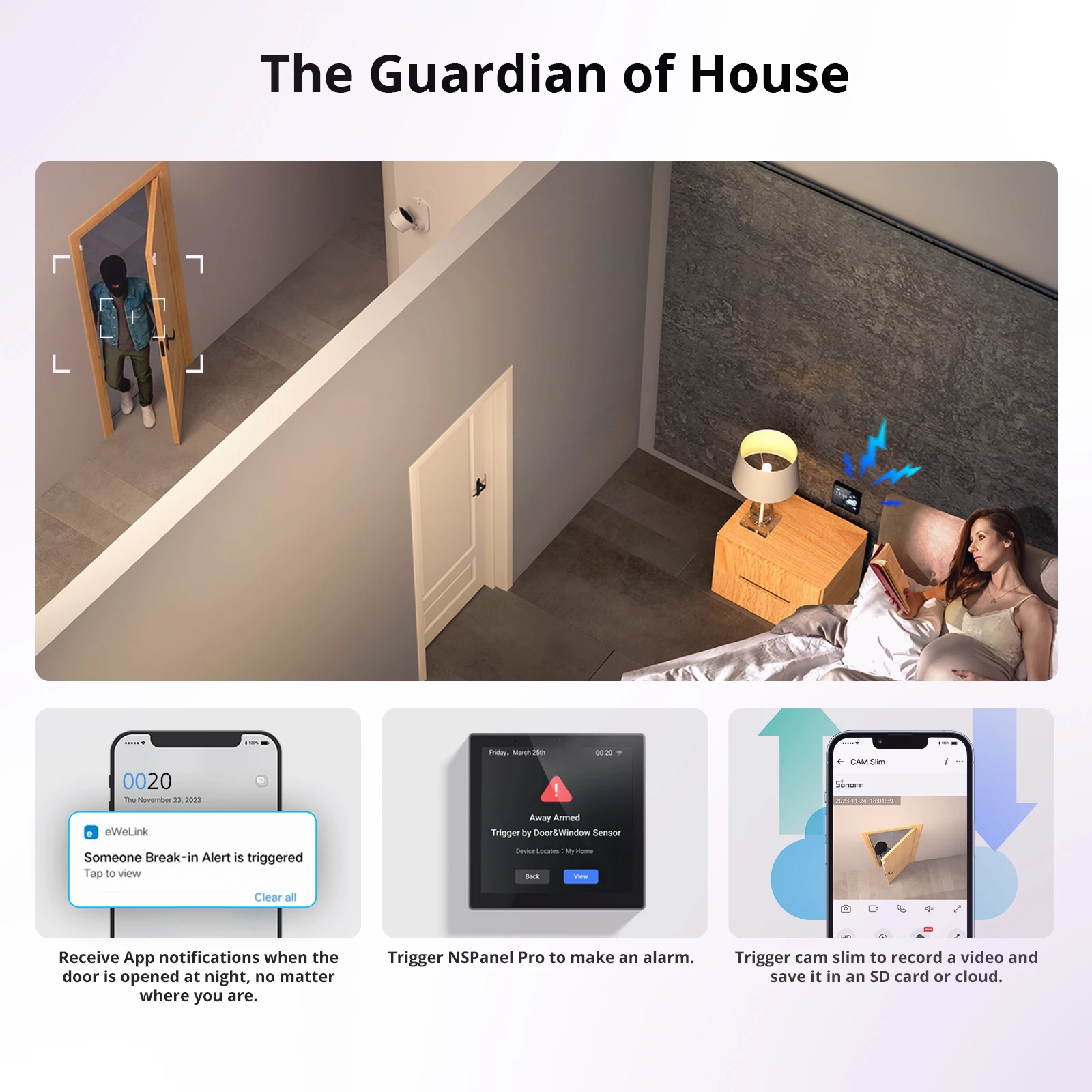 Sonoff SNZB-04P ZigBee Überwachung Tür Fenster Sensor Home Security Manipulation Benachricht igung Benachricht igung lokale Smart Scene Alexa Google Home