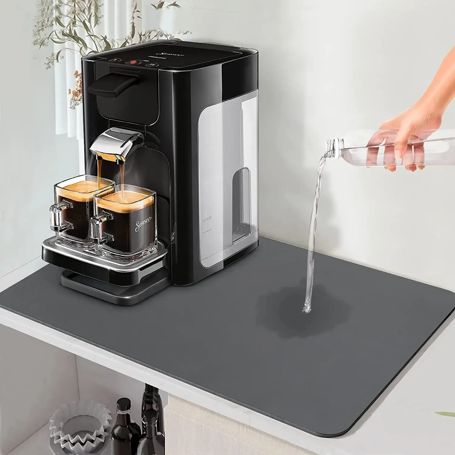 Super Absorbent Large Kitchen Absorbent Mat Antiskid Draining Coffee Dish Drying Mat Quick Dry Bathroom Drain Pad Tableware Mat