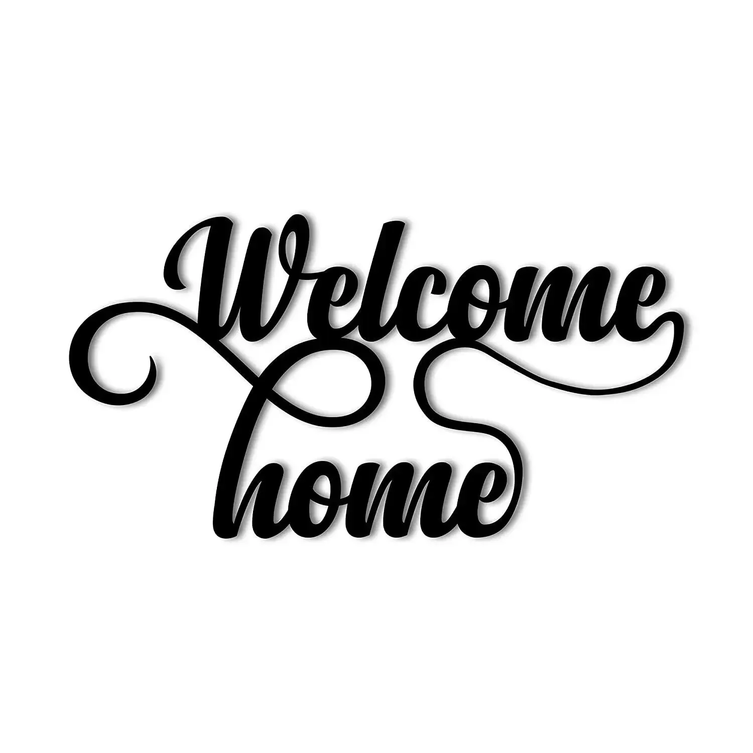 Iron Crafts Welcome Home – wunderschöne Metall-Heimdekoration, dekoratives Metallkunst-Wandschild, Wandaufkleber, Wanddekoration, Wandbehang aus Metall