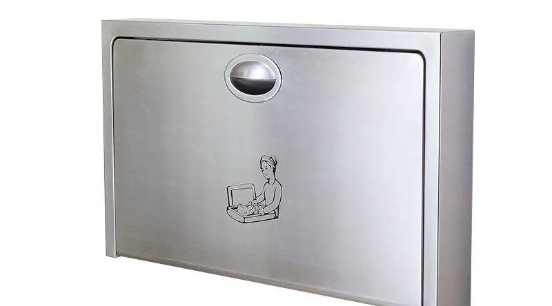 

Stainless steel care table, collapsible wall-mounted diaper table