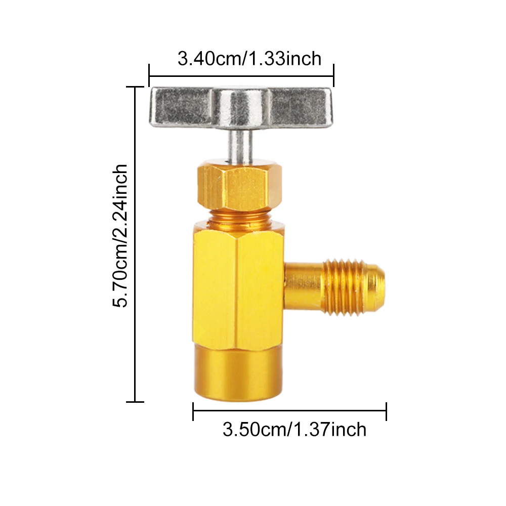 Car Air Conditioner Auto Tap Opener Valve Can Dispensing Bottle 1/4 Thread Adapter 1/2 ACME Car Accessories R-134a Refrigerant