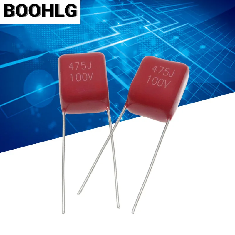 

5PCS 100V475J 4.7UF Pitch 10mm 4700NF 100V 475 475J CBB Polypropylene film capacitor