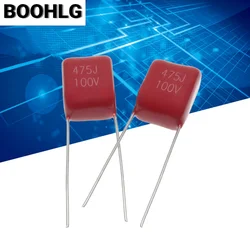 5PCS 100V475J 4.7UF Pitch 10mm 4700NF 100V 475 475J CBB Polypropylene film capacitor