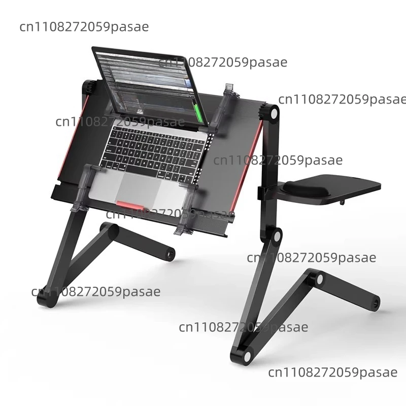 Flat-Laying Laptop Desk with Foldable Tablet Stand Adjustable Height Mobile Writing Desk