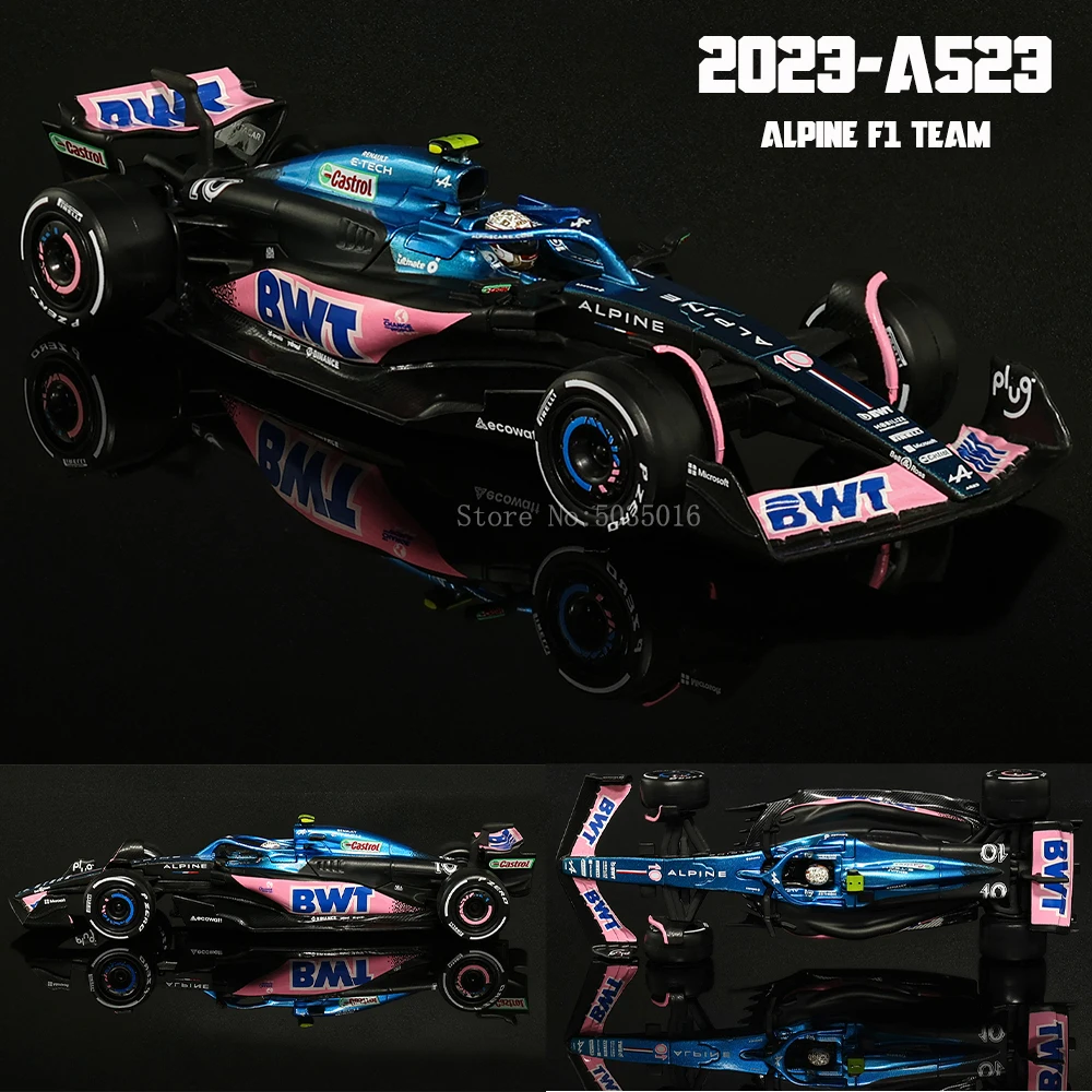 

Bburago 1:43 Alpine F1 Team 2023 A523 10# Pierre Gasly 31# Esteban Ocon alloy car model toy series collection gift Die cast