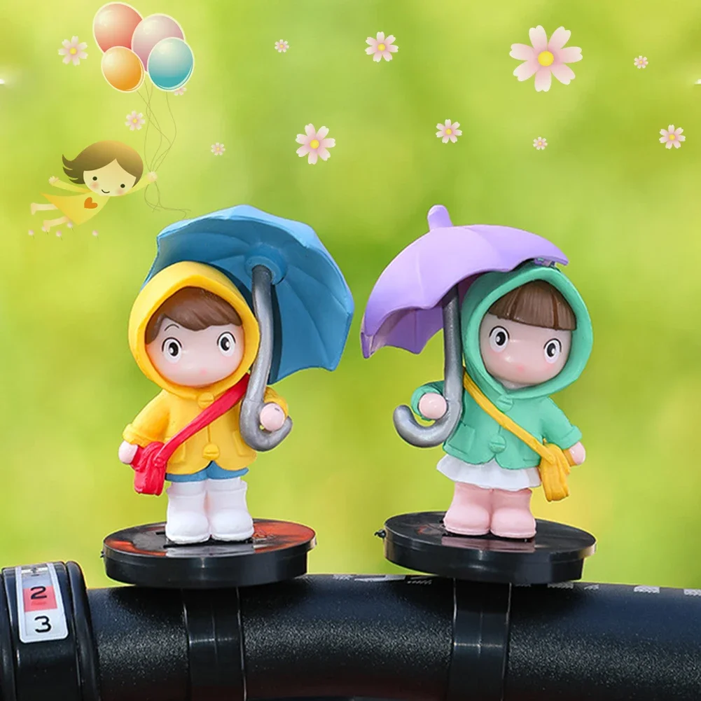 Guarda-chuva bonito dos desenhos animados para menina, interior do carro, bicicleta, moto, decoração da bicicleta, decorações do ciclismo, acessórios do passeio