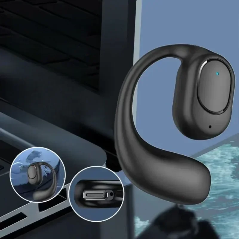 Wireless Bluetooth 5.4 Headphone Digital Display Single Earbud Ultra Long Standby Business Earphone HD Call Headset Outdoor