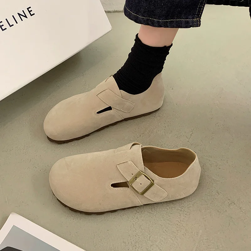 Round Toe Soft Slip On Shoes For Women Modis Casual Female Sneakers Flats Slip-on Moccasin 2023 Dress Retro New Fabric Slip-On P