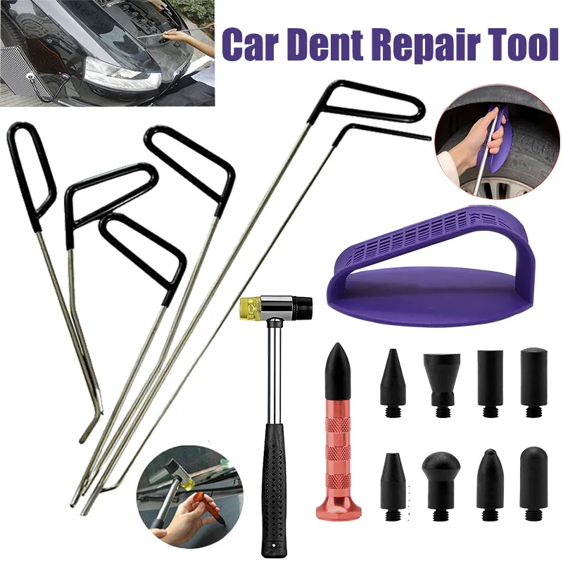 

Ремонт вмятин автомобиля, стержни из нержавеющей стали, крючки, лом, комплект для удаления вмятин на кузове автомобиля, инструменты для удаления вмятин на града