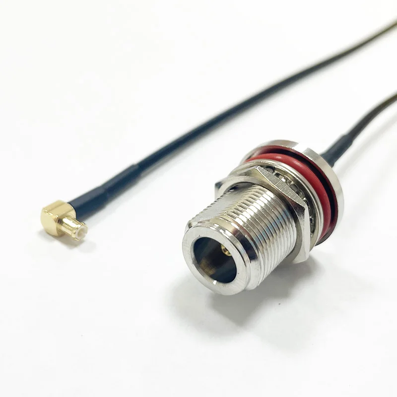 N Female Jack Bulkhead to MCX Male Plug Right Angle 90 Degree RF Pigtail RG174 Coax Cable For Antenna Radio