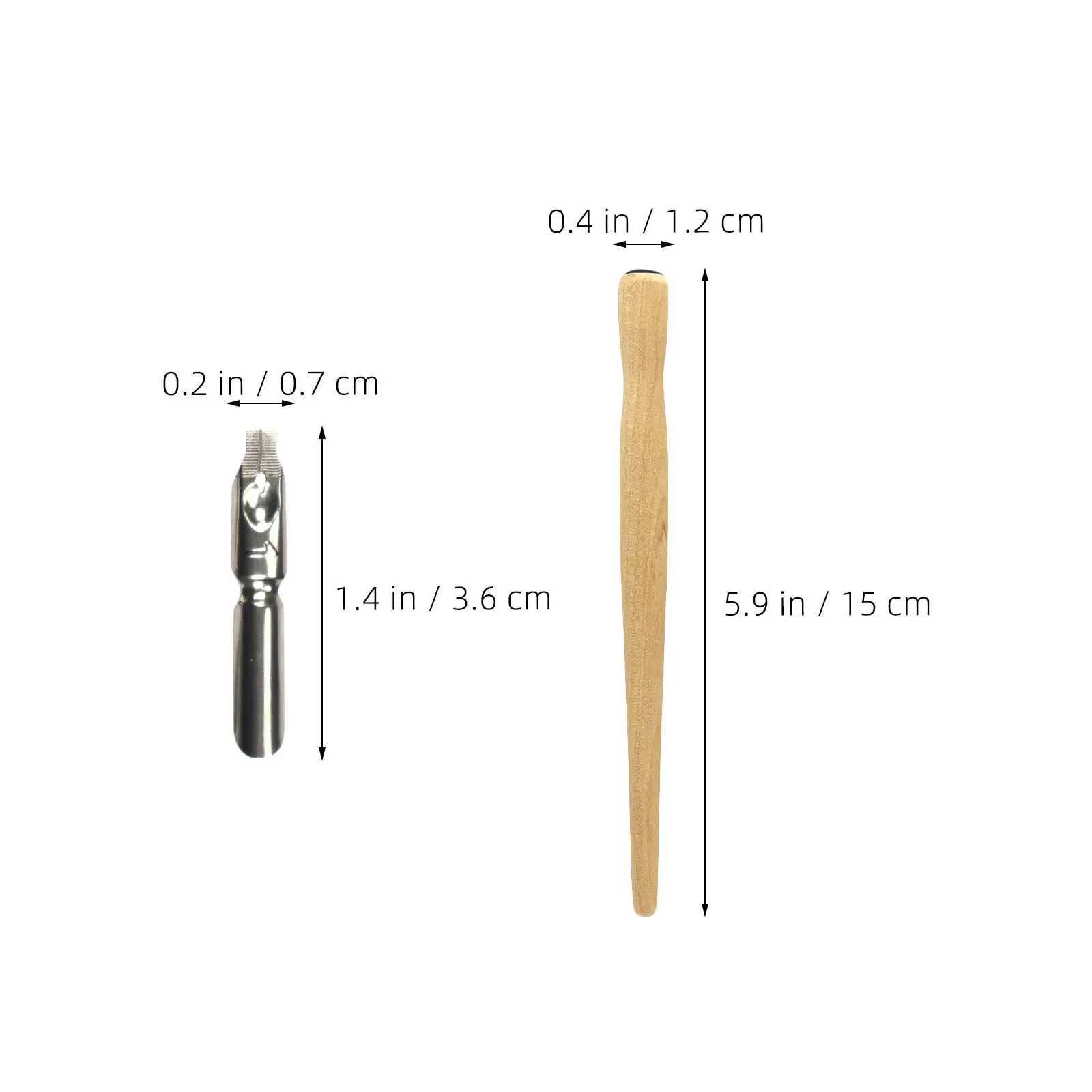 5Pcs Calligraphy Dip Pen Set Wood Holder Ergonomic Grip Fluid Ink Flow for Drawing Writing Lettering Sketching Comic Art Tools