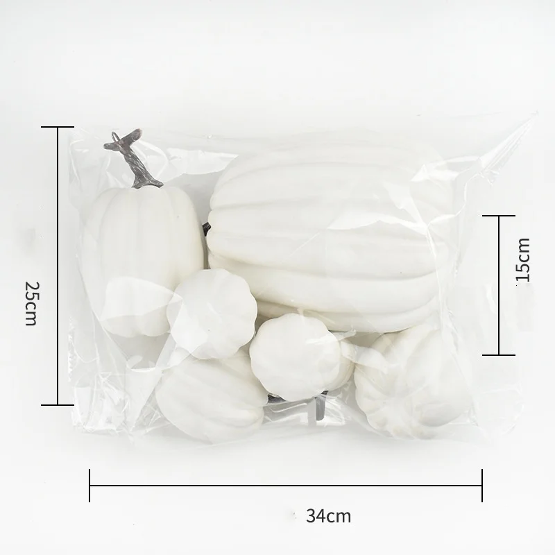 1-2Bags Realistic Decorative Foam Pumpkin Artificial Fake Pumpkin Figurine for Table Centerpiece Halloween Fall Decoration - view 5