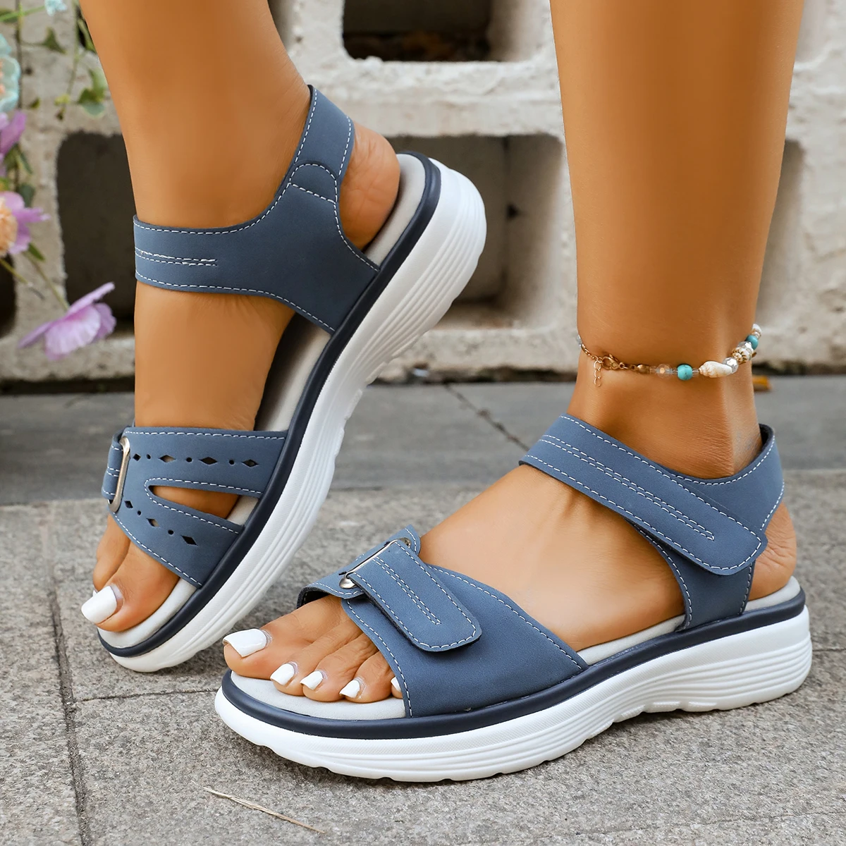 

Новые женские сандалии 2026 года: модные, с открытым носком, на платформе, на танкетке, удобные, нескользящие, больших размеров, легкие, для женщин