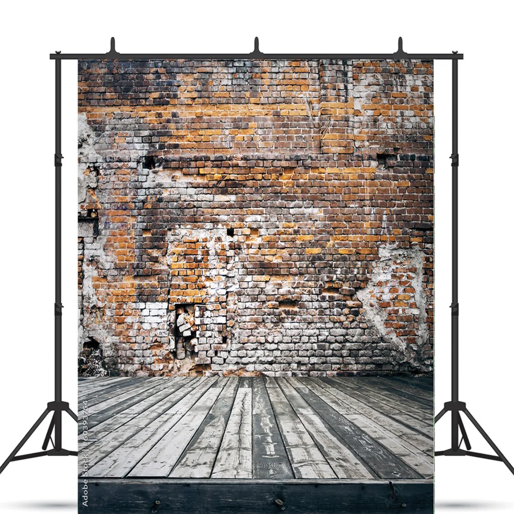 Brick Wall Texture With Cracks And Defects Photography Background Portrait Photo Studio Backdrops Prop ZZQ-02