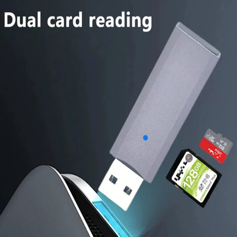 

Compact And Portable 2 In 1 USB Type-C 3.0 2.0 Micro SD TF Card Reader Data Transmission 5Gbps For PC Laptop Phone Card Reader