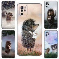 Hedgehog in the Fog Black Silicone Phone Case For Xiaomi Redmi Note 9 10 11 12 13 Pro Plus 11S 4G 11T 5G 9S 10S 12S