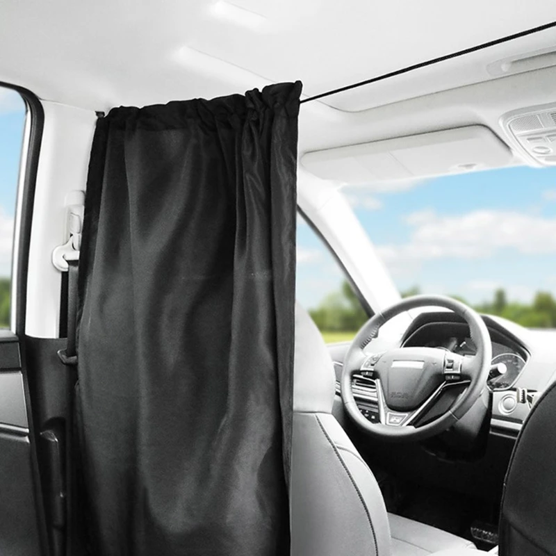 Universal Car Front and Rear Partition Curtains Side Window Shade for Camping image 2