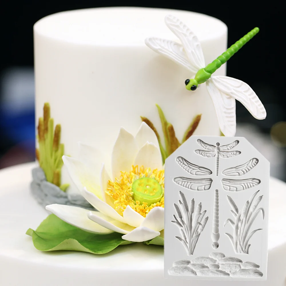 Luyou DIY Dragonfly Silicone Mold Candle Polymer Clay Molds Fondant Cake Chocolate Mould DIY Kitchen Baking Tools