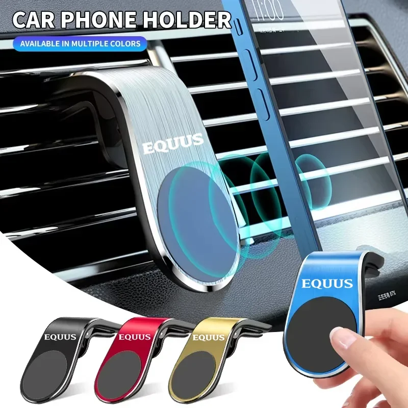 

360 ° Металлическая магнитная подставка для телефона, автомобильный держатель для телефона, металлический держатель, зажим для вентиляционного отверстия для Hyundai Equus, противоскользящий держатель, автоаксессуары