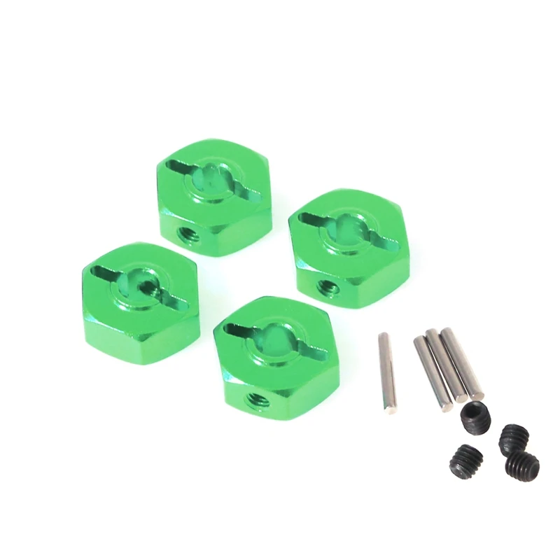 RC Car Upgrade Adapter Hexagon 12mm Kit for LOSI 1/18 Mini LMT 4X4 Brushed Monster Truck RC Car Upgrade Parts Green