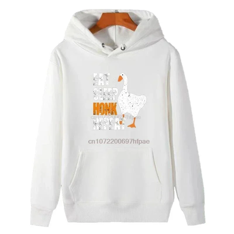 Goose Game Honk Repeat Graphic Hooded Sweatshirts Untitled Goose Game New In Hoodies & Sweatshirts Winter Thick Sweater Hoodie