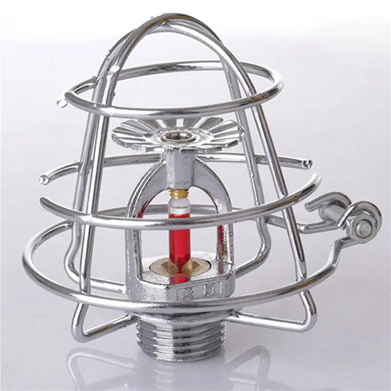 6X Fire Sprinkler Headguard,Fire Sprinkler Head Protection Frame Recessed Heavy Duty Chrome Plated Sprinkler Headcage-T48C