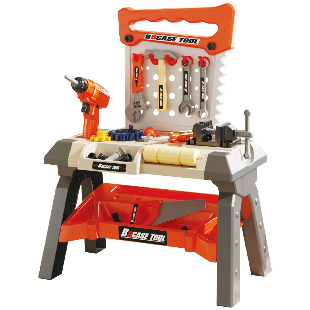 

2025 New Kids Tool Workbench Set with Electric Drill Pretend Play Repair Toys for Boys Educational Role Play Gift